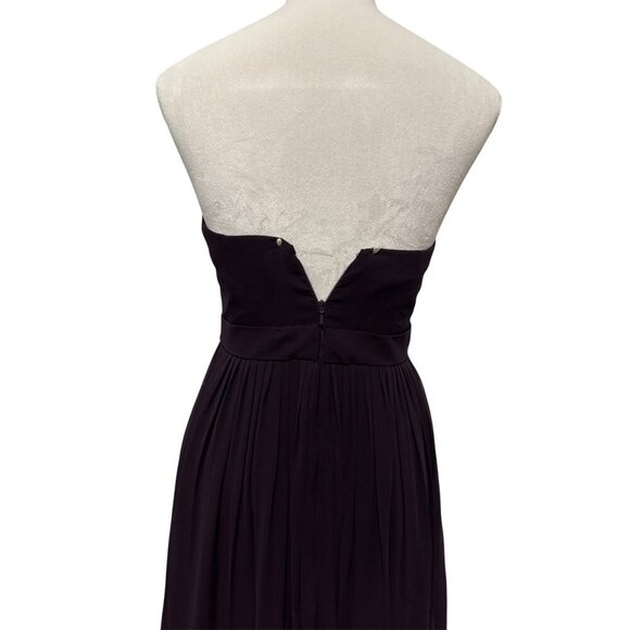 JENNY YOO Aidan Strapless Chiffon Plum Gown ONLY Size 4 - Picture 8 of 16